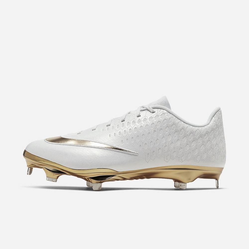 Crampon Baseball Nike Lunar Vapor Ultrafly Elite 2 Blanche 8507-394 White/Metallic Gold Homme | JMX-91972821